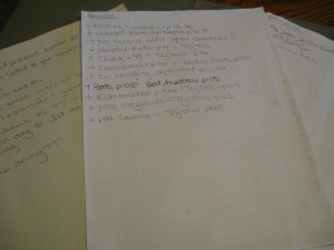 assignment sheets