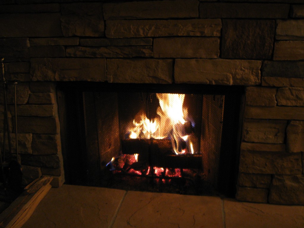 A roaring fire in July