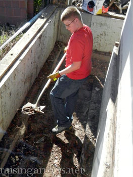 Blake digging