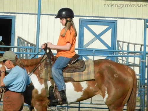 Meg riding
