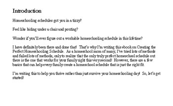 Homeschooling intro sample