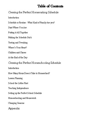 Table of Contents